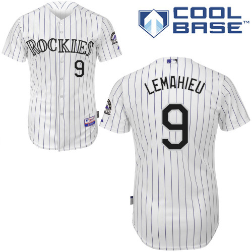 DJ LeMahieu #9 MLB Jersey-Colorado Rockies Men's Authentic Home White Cool Base Baseball Jersey